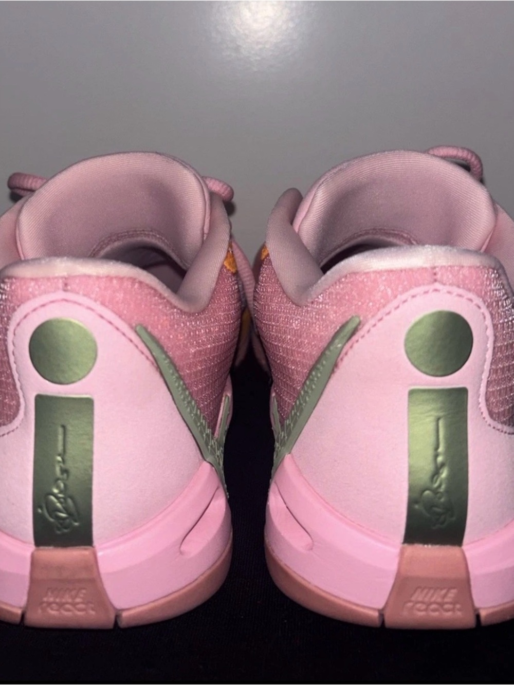 Nike Women's Pink and Yellow Athletic Sneakers - Picture 4 of 7